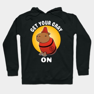 Get your cray on Capybara Crayon Costume Hoodie